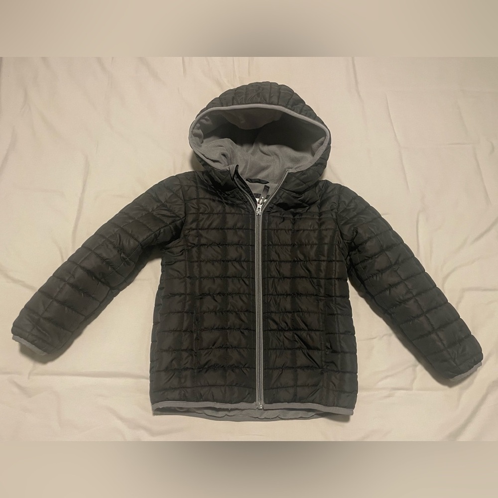 Cat & Jack Quilted Puffer Jacket Black Kids Size XS